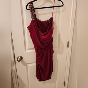 Burgundy short dress